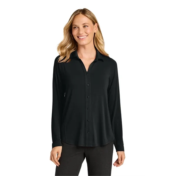 Port Authority Women's Luxe Knit Button Tunic - Port Authority Women's Luxe Knit Button Tunic - Image 3 of 19