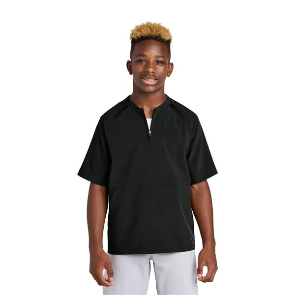 Sport-Tek Youth Repeat 1/2-Zip Short Sleeve Jacket - Sport-Tek Youth Repeat 1/2-Zip Short Sleeve Jacket - Image 0 of 19
