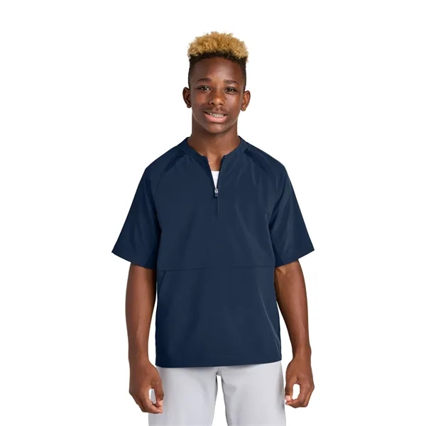 Sport-Tek Youth Repeat 1/2-Zip Short Sleeve Jacket - Sport-Tek Youth Repeat 1/2-Zip Short Sleeve Jacket - Image 10 of 19