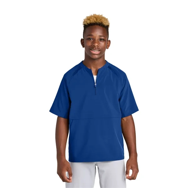 Sport-Tek Youth Repeat 1/2-Zip Short Sleeve Jacket - Sport-Tek Youth Repeat 1/2-Zip Short Sleeve Jacket - Image 15 of 19