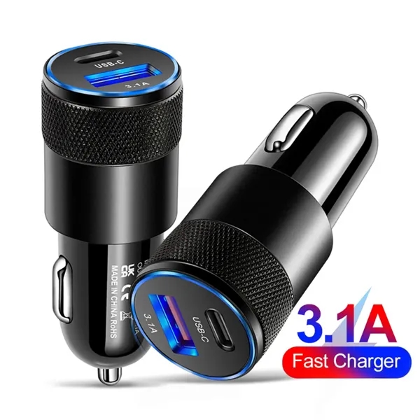 Car Charger 3.1A Usb Type-C 15W Pd Adapter - Car Charger 3.1A Usb Type-C 15W Pd Adapter - Image 2 of 3