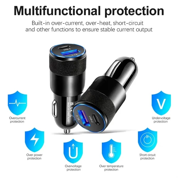 Car Charger 3.1A Usb Type-C 15W Pd Adapter - Car Charger 3.1A Usb Type-C 15W Pd Adapter - Image 3 of 3