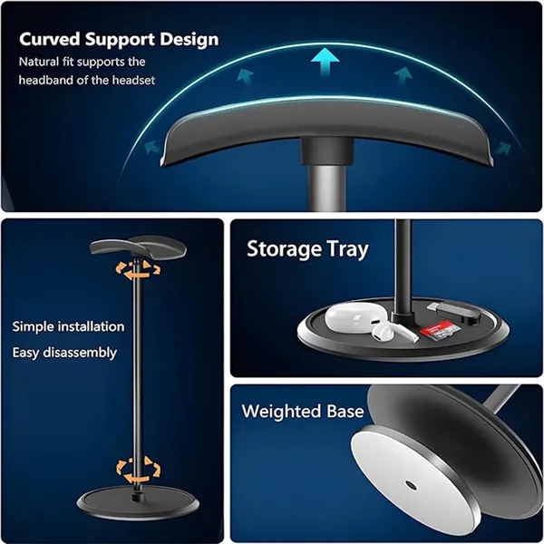 Premium Aluminium Alloy Headset Holder - Premium Aluminium Alloy Headset Holder - Image 2 of 5
