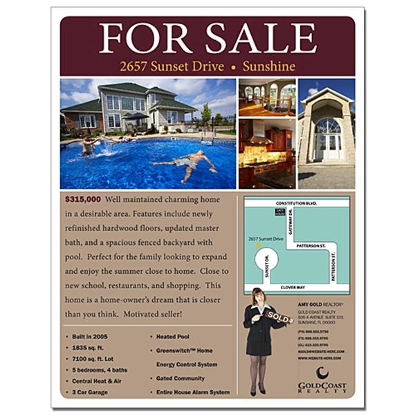 Real Estate Flyer - 8.5x11 - 4 pt. Gloss Text - Real Estate Flyer - 8.5x11 - 4 pt. Gloss Text - Image 0 of 0