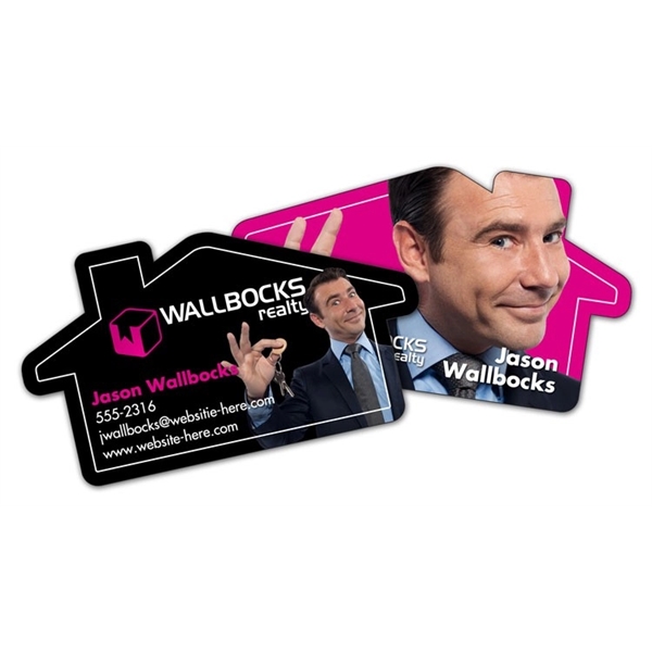 Extra-Thick UV-Coated (1S) House Shaped Paper Business Card - Extra-Thick UV-Coated (1S) House Shaped Paper Business Card - Image 0 of 0