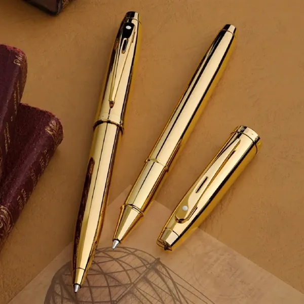 SHEAFFER® 100 Gold Trim Executive Rollerball Pen w/ Gift Box - SHEAFFER® 100 Gold Trim Executive Rollerball Pen w/ Gift Box - Image 5 of 7