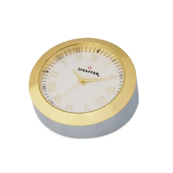 SHEAFFER® Gift Set Chrome 300 Ballpoint Pen w/ Table Clock - SHEAFFER® Gift Set Chrome 300 Ballpoint Pen w/ Table Clock - Image 6 of 8
