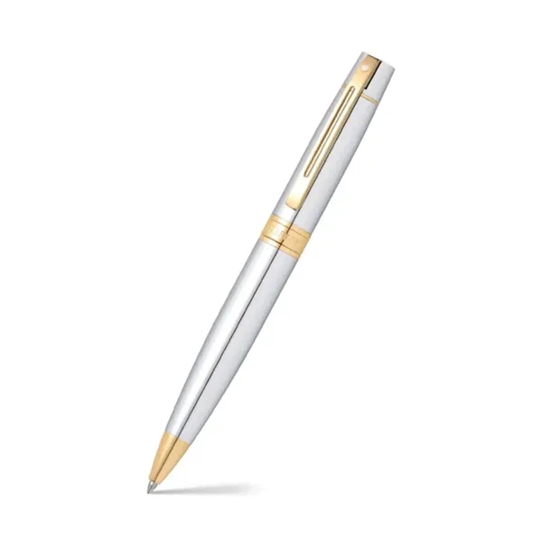 SHEAFFER® Gift Set Chrome 300 Ballpoint Pen w/ Card Holder - SHEAFFER® Gift Set Chrome 300 Ballpoint Pen w/ Card Holder - Image 3 of 7