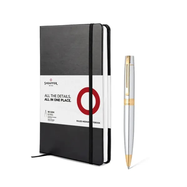 SHEAFFER® Gift Set Chrome S300 Ballpoint Pen w Hard Notebook - SHEAFFER® Gift Set Chrome S300 Ballpoint Pen w Hard Notebook - Image 1 of 9