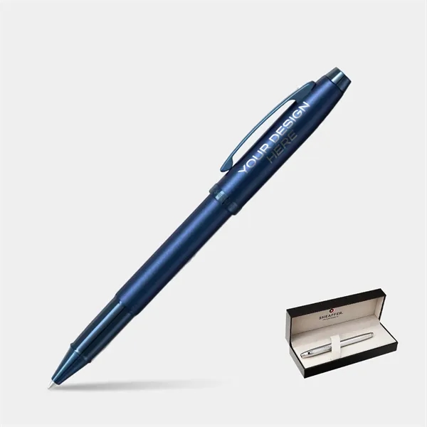 SHEAFFER® 100 9371 Satin Blue Trim Executive Rollerball Pen - SHEAFFER® 100 9371 Satin Blue Trim Executive Rollerball Pen - Image 0 of 7