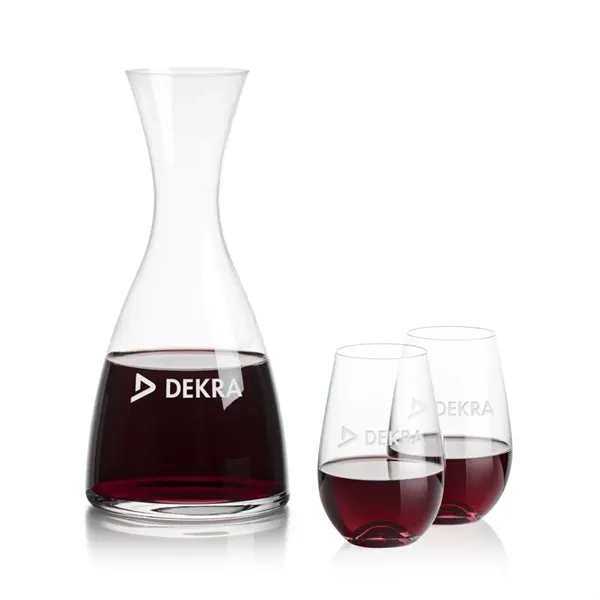 Barham Carafe & Boston Stemless Wine
