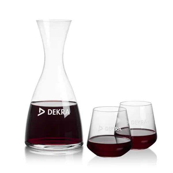 Custom Barham Carafe & Cannes Stemless Wine