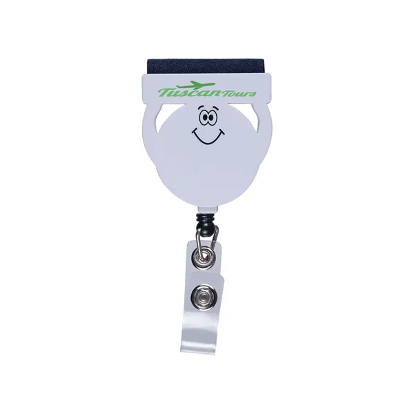 Goofy Group Badge Reel Holder with Screen Cleaner