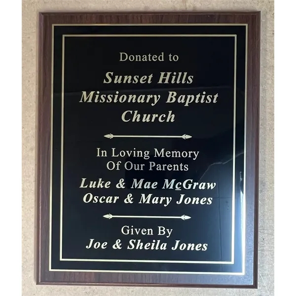 Cherry Finish Plaque - Cherry Finish Plaque - Image 2 of 2