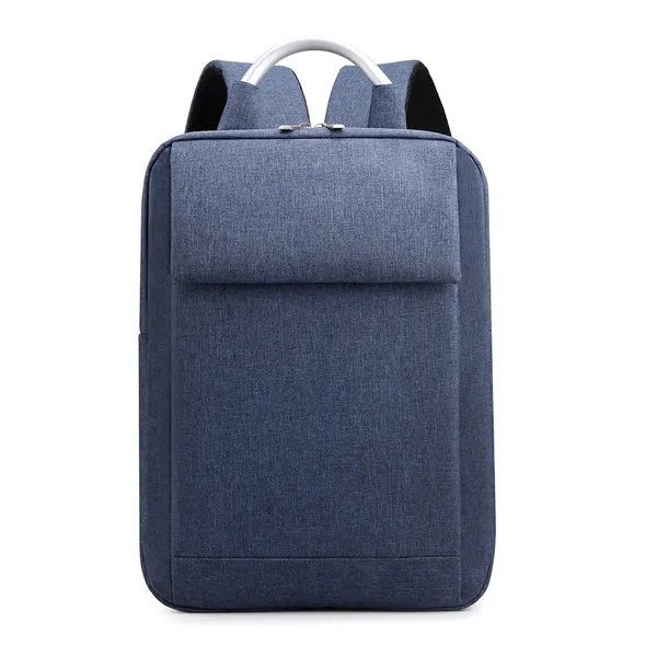 Metal Handle Dual-Compartment Business Laptop Backpack - Metal Handle Dual-Compartment Business Laptop Backpack - Image 5 of 8