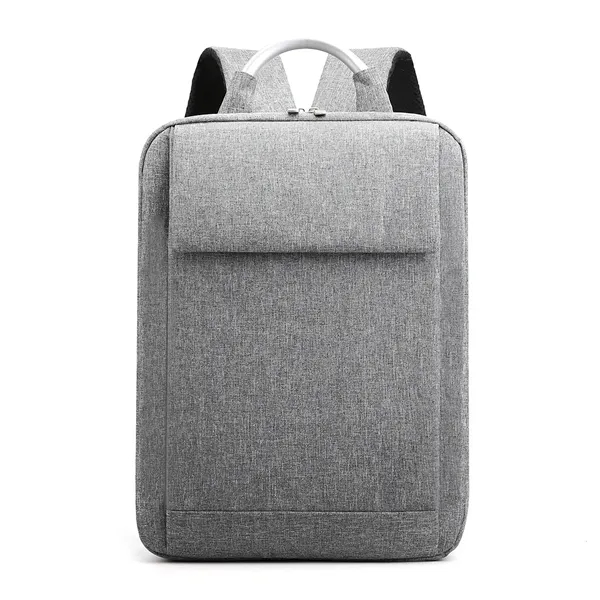 Metal Handle Dual-Compartment Business Laptop Backpack - Metal Handle Dual-Compartment Business Laptop Backpack - Image 6 of 8