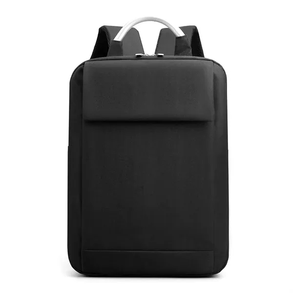 Metal Handle Dual-Compartment Business Laptop Backpack - Metal Handle Dual-Compartment Business Laptop Backpack - Image 8 of 8