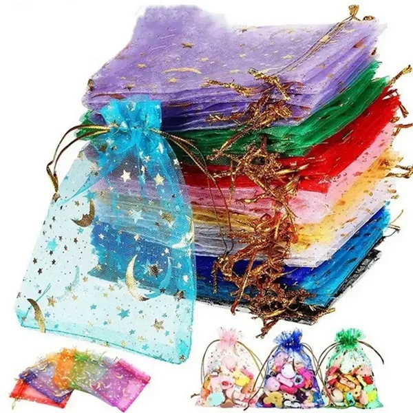 Moon Star Mesh Wedding Favors Organza Bags with Drawstring - Moon Star Mesh Wedding Favors Organza Bags with Drawstring - Image 0 of 0