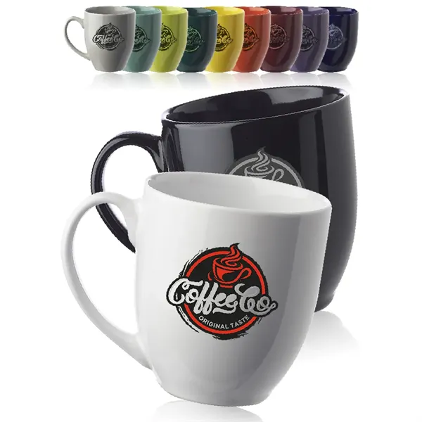 16 oz. Bistro Glossy Personalized Coffee Mugs - 16 oz. Bistro Glossy Personalized Coffee Mugs - Image 0 of 12