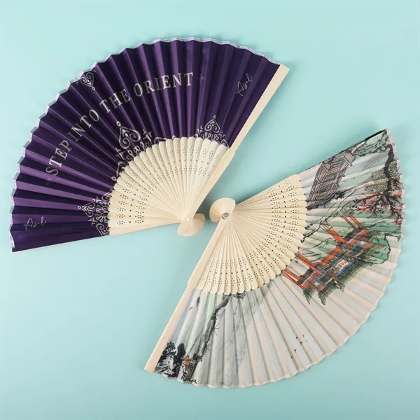Printed Dynasty Hand Fan - Printed Dynasty Hand Fan - Image 1 of 6