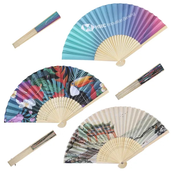 Printed Dynasty Hand Fan - Printed Dynasty Hand Fan - Image 2 of 6
