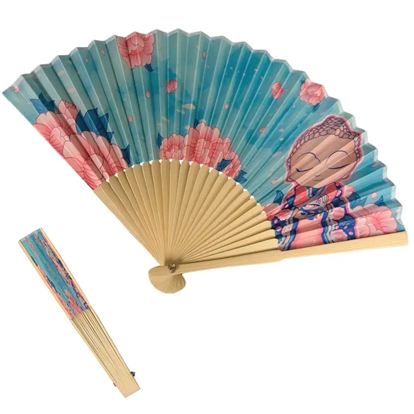 Printed Dynasty Hand Fan - Printed Dynasty Hand Fan - Image 5 of 6