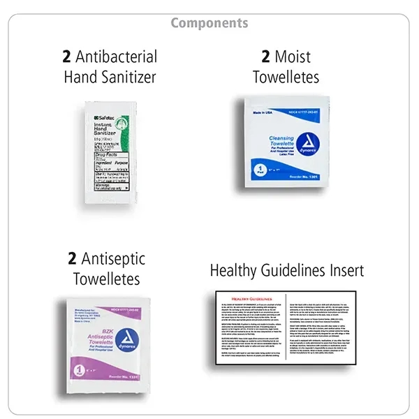 Dallas 10 Piece Antiseptic First Aid Kit in Zipper Pouch - Dallas 10 Piece Antiseptic First Aid Kit in Zipper Pouch - Image 22 of 23