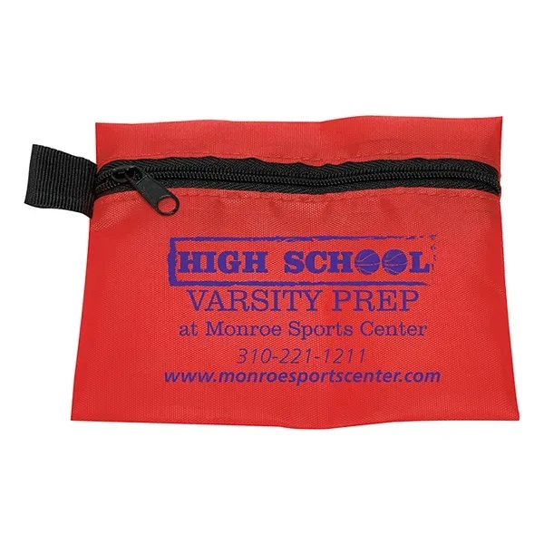 Custom Dallas 10 Piece Antiseptic First Aid Kit in Zipper Pouch