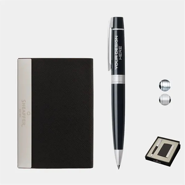 SHEAFFER® Gift Set 300 Ballpoint Pen w/ Business Card Holder - SHEAFFER® Gift Set 300 Ballpoint Pen w/ Business Card Holder - Image 0 of 11