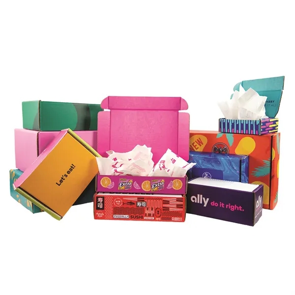 Mailing Box, B-Flute 14" x 10" x 4" - White - F - 560 sq in - Mailing Box, B-Flute 14" x 10" x 4" - White - F - 560 sq in - Image 1 of 9