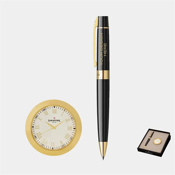 SHEAFFER® Executive Gift Set 300 Ballpoint Pen w Table Clock - SHEAFFER® Executive Gift Set 300 Ballpoint Pen w Table Clock - Image 0 of 10