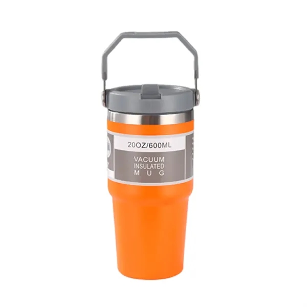 Double-Wall Insulated Thermal Tumbler with Handle, 20 oz. - Double-Wall Insulated Thermal Tumbler with Handle, 20 oz. - Image 5 of 10