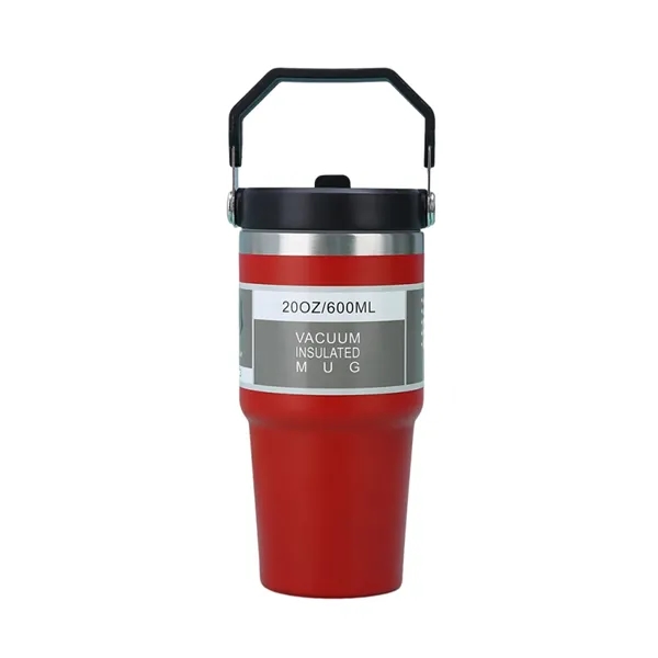 Double-Wall Insulated Thermal Tumbler with Handle, 20 oz. - Double-Wall Insulated Thermal Tumbler with Handle, 20 oz. - Image 7 of 10