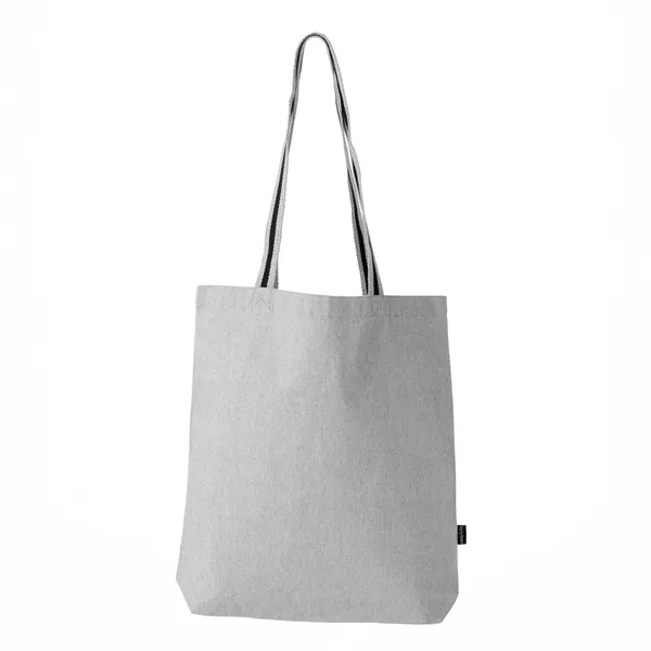 Deluxe Canvas Tote Bag with Striped Handles - Deluxe Canvas Tote Bag with Striped Handles - Image 4 of 4