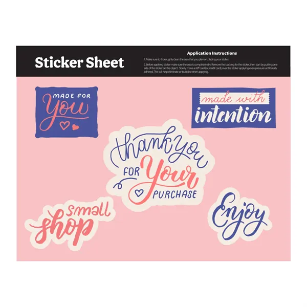 Sticker Sheet 5.5" x 7" Custom Shapes - Sticker Sheet 5.5" x 7" Custom Shapes - Image 0 of 2