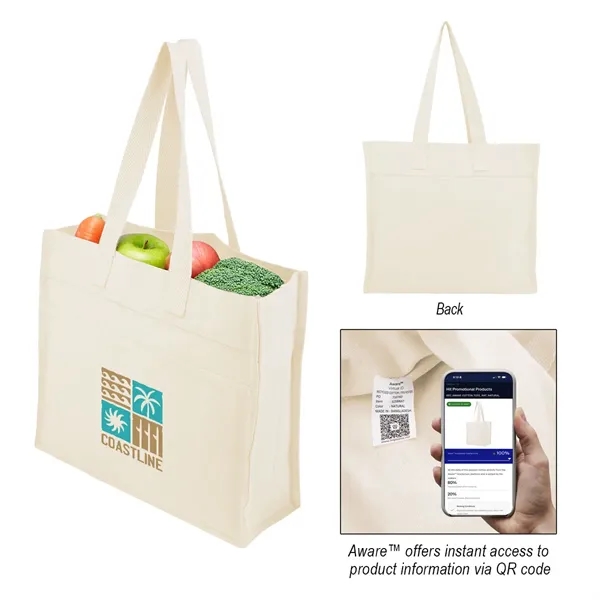 Aware™ 4 Oz. Recycled Cotton Tote Bag - Aware™ 4 Oz. Recycled Cotton Tote Bag - Image 1 of 2