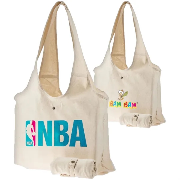 Travel Sling Cotton Canvas Tote Bag 9 oz. Fold-able Carrybag - Travel Sling Cotton Canvas Tote Bag 9 oz. Fold-able Carrybag - Image 0 of 1