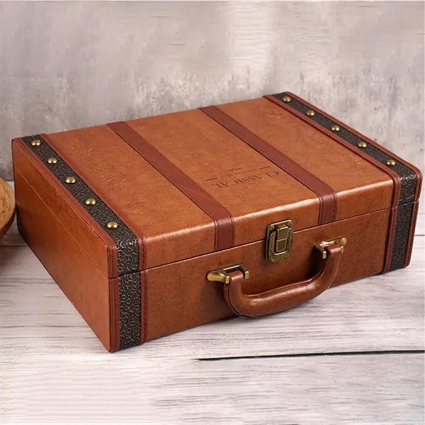 Classic Pu Leather Wine Box - Classic Pu Leather Wine Box - Image 2 of 3