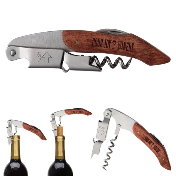 Rosewood Double Hinged Waiter's Corkscrew - Rosewood Double Hinged Waiter's Corkscrew - Image 0 of 2