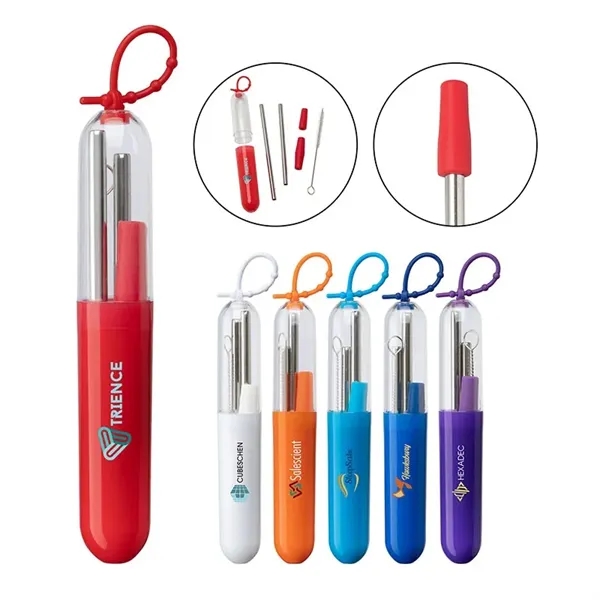 Paloma 5-Piece Stainless Steel Straw Set - Paloma 5-Piece Stainless Steel Straw Set - Image 0 of 6
