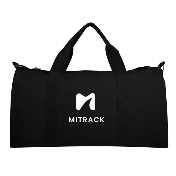 Custom Aware™ 14 Oz. Recycled Cotton Flat Bottom Duffel Bag