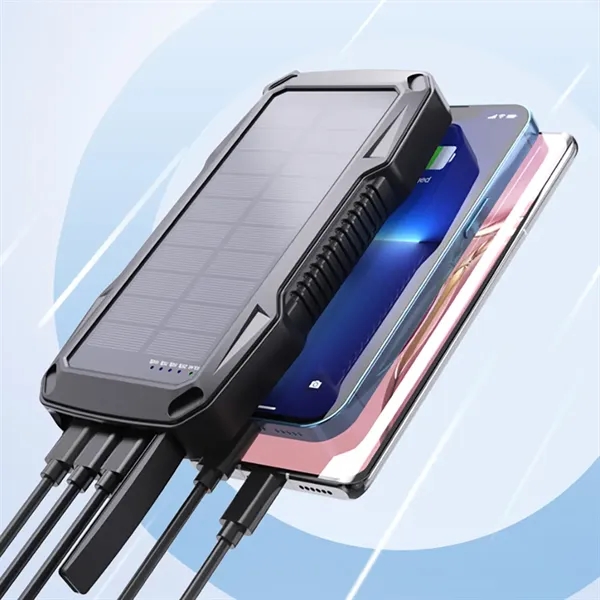 Solar Qi 3.0 - 10,000 mAh Eco-Friendly Power Bank - Solar Qi 3.0 - 10,000 mAh Eco-Friendly Power Bank - Image 2 of 5