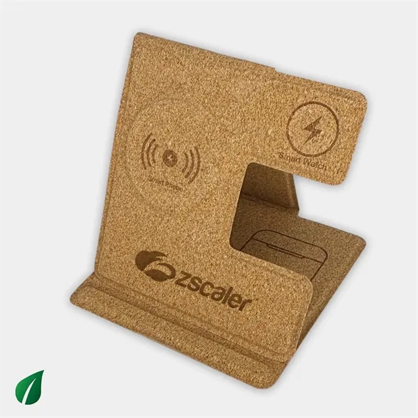 Cork Qi - Eco 3-in-1 Sustainably Made Wireless Charger - Cork Qi - Eco 3-in-1 Sustainably Made Wireless Charger - Image 0 of 5