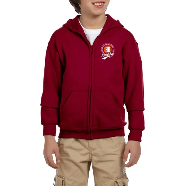 Gildan® HeavyBlend Youth Full Zipper Hooded Sweatshirt - Gildan® HeavyBlend Youth Full Zipper Hooded Sweatshirt - Image 3 of 16