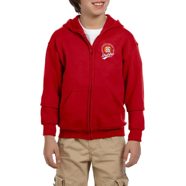 Gildan® HeavyBlend Youth Full Zipper Hooded Sweatshirt - Gildan® HeavyBlend Youth Full Zipper Hooded Sweatshirt - Image 11 of 16