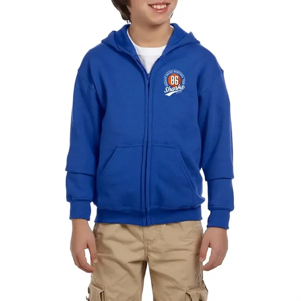 Gildan® HeavyBlend Youth Full Zipper Hooded Sweatshirt - Gildan® HeavyBlend Youth Full Zipper Hooded Sweatshirt - Image 13 of 16