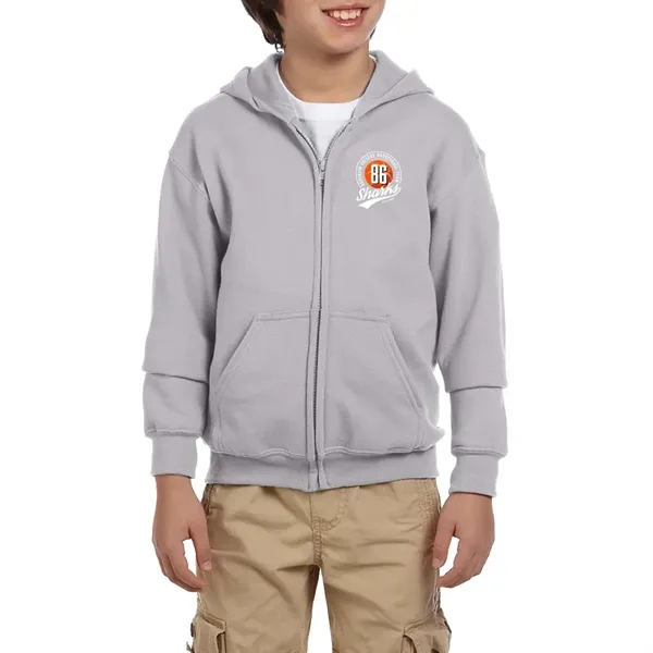 Gildan® HeavyBlend Youth Full Zipper Hooded Sweatshirt - Gildan® HeavyBlend Youth Full Zipper Hooded Sweatshirt - Image 15 of 16