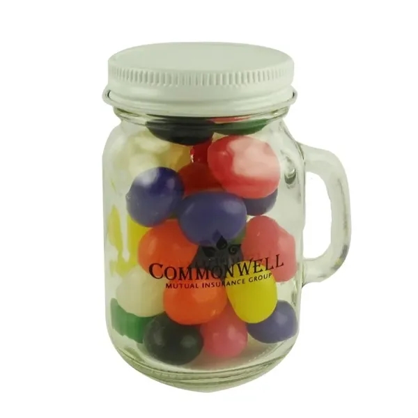 Glass Mini Mason Jar with Jelly Beans- Assorted - Glass Mini Mason Jar with Jelly Beans- Assorted - Image 0 of 0