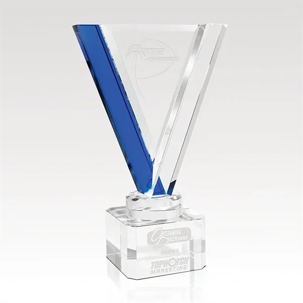 V-Shaped Cobalt Crystal Award