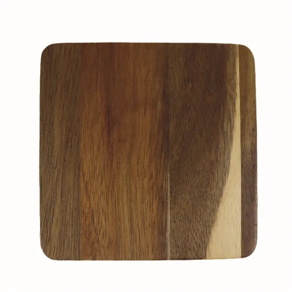 Custom Square Wood Coaster with Bottle Opener